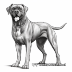 Artistic Detailed Cane Corso Coloring Pages for Adults 4