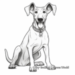 Artistic Doberman Adult Coloring Pages 2