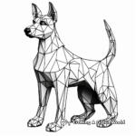 Artistic Doberman Adult Coloring Pages 4