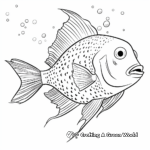 Artistic Drawing of Spotted Angelfish Coloring Pages 1