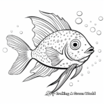 Artistic Drawing of Spotted Angelfish Coloring Pages 2