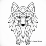 Artistic Geometric Wolf Coloring Pages 1