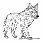 Artistic Geometric Wolf Coloring Pages 3