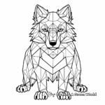 Artistic Geometric Wolf Coloring Pages 4