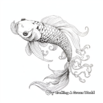 Artistic Ink Finish Koi Fish Coloring pages 3