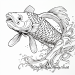 Artistic Ink Finish Koi Fish Coloring pages 4