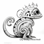 Artistic Jackson's Chameleon Coloring Pages 2