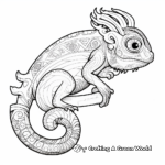 Artistic Jackson's Chameleon Coloring Pages 3