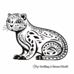 Artistic Leopard Gecko Stylized Coloring Pages 1