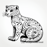 Artistic Leopard Gecko Stylized Coloring Pages 4