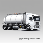 Artistic LNG Tanker Truck Coloring Pages 1