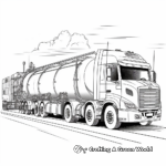 Artistic LNG Tanker Truck Coloring Pages 3