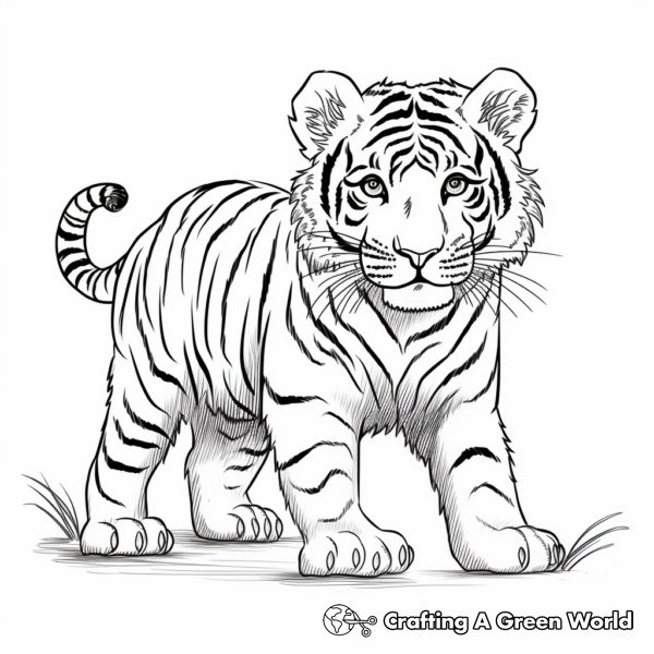 Siberian Tiger Coloring Pages - Free &amp; Printable!