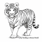 Artistic Siberian Tiger Coloring Pages 2
