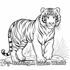 Siberian Tiger Coloring Pages - Free &amp; Printable!
