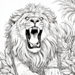 Artistic Sketches of Roaring Lions Coloring Pages 2