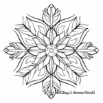 Artistic Snowflake Design Coloring Pages 1