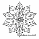 Artistic Snowflake Design Coloring Pages 2