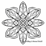 Artistic Snowflake Design Coloring Pages 4