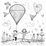 Artistic Spring Kites Coloring Pages for Adults 1