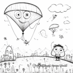 Artistic Spring Kites Coloring Pages for Adults 2