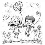 Artistic Spring Kites Coloring Pages for Adults 3