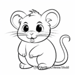 Artistic Stylized Hamster Coloring Pages for Artists 1