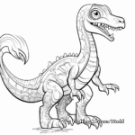 Artistic Velociraptor Dinosaur Coloring Pages 3