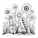Artistic Wednesday Floral Coloring Pages 1