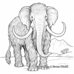 Artistic Woolly Mammoth Coloring Pages for Advanced Colorers 1