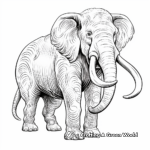 Artistic Woolly Mammoth Coloring Pages for Advanced Colorers 2