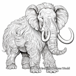 Artistic Woolly Mammoth Coloring Pages for Advanced Colorers 3