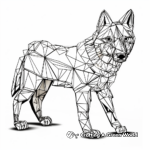 Artistic, Abstract Coyote Coloring Pages 2