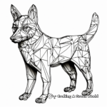 Artistic, Abstract Coyote Coloring Pages 4