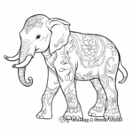 Asian Elephant: Color by Number Pages 3