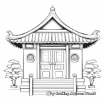Asian-inspired Pagoda Door Coloring Pages 3