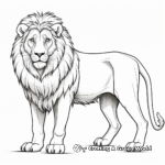 Asiatic Lion Coloring Pages for Learners 2