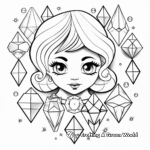 Assortment of Diamond Shapes Coloring Pages 4