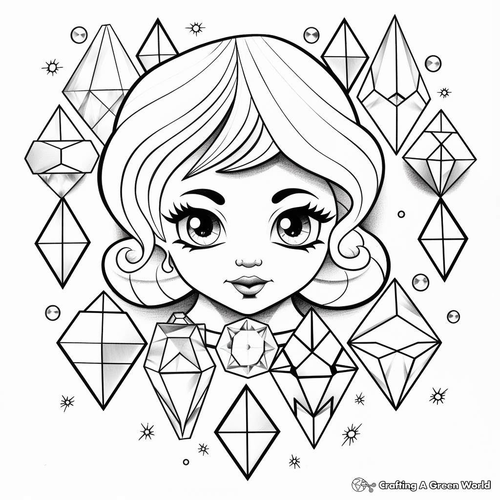 Queen Diamond Coloring Pages Free Printable Jewelry Coloring Pages For