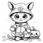 Astonishing Halloween Cat Coloring Pages 3