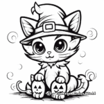 Astonishing Halloween Cat Coloring Pages 4