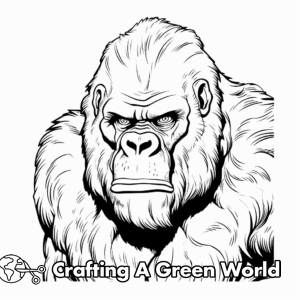 Gorilla Coloring Pages - Free &amp; Printable!