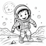 Astronaut Landing on the Moon Coloring Pages 4