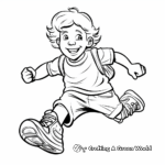 Athlete's Running Shoe Coloring Pages 2