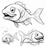 Atlantic Cod in Different Poses Coloring Pages 2