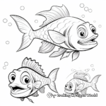 Atlantic Cod in Different Poses Coloring Pages 3