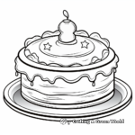 Attractive Birthday Cake Holiday Coloring Pages for Kids 3