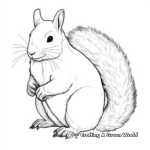 Attractive Eastern Gray Squirrel Coloring Pages 1