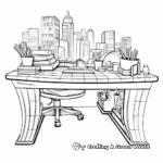 Attractive Teacher's Desk Coloring Pages for Children 3