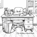 Attractive Teacher's Desk Coloring Pages for Children 4